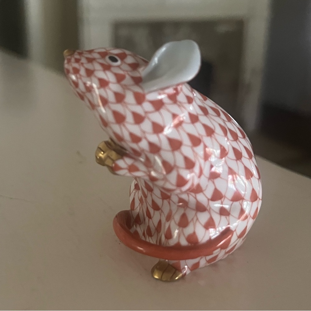 Wonderful Herend Rust Porcelain Mouse Figurine. Excellent condition.Retired 2015 - Picture 6 of 8